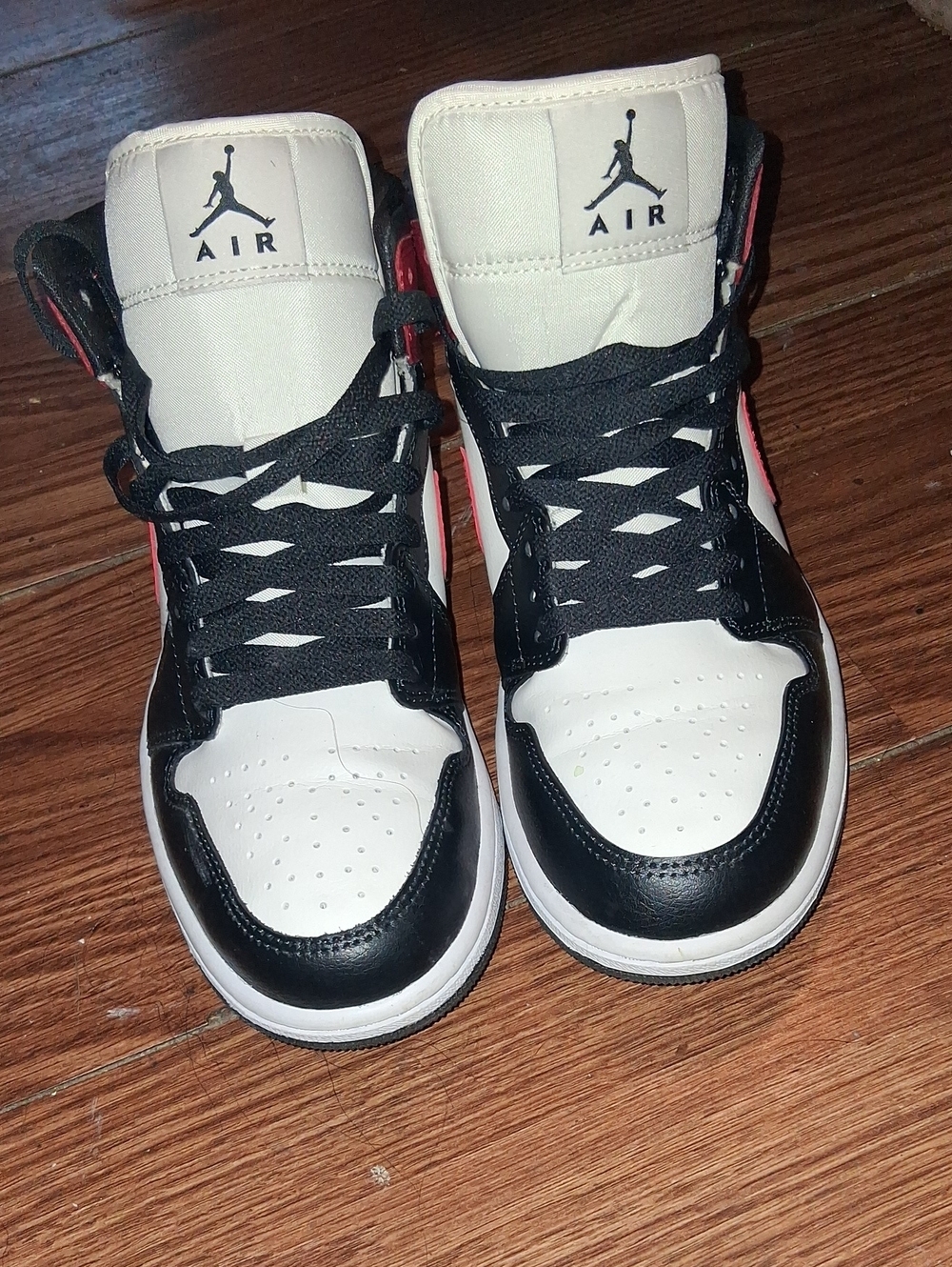 Jordan White, Black & Red High-Top Sneakers